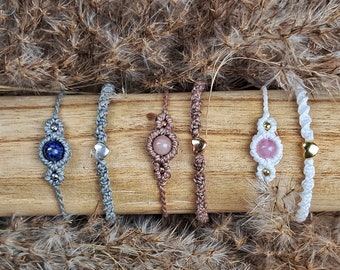 Gemstone bracelet, pearl bracelet, bracelet with gemstone beads,