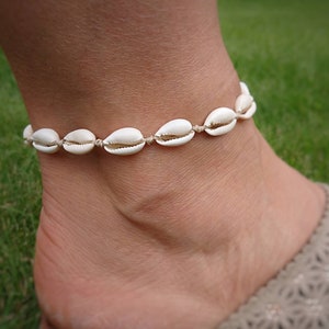 Shell anklet, cowrie shell anklet, shell anklet