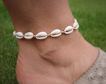 Shell anklet, cowrie shell anklet, shell anklet