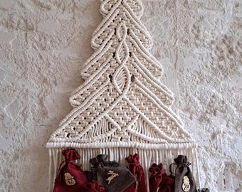 Macrame Christmas tree Advent calendar Christmas decoration Christmas gift Christmas