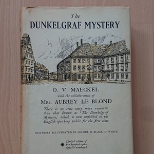 The Dunkelgraf Mystery - O.V. Maeckel - 1929, First Edition, Signed