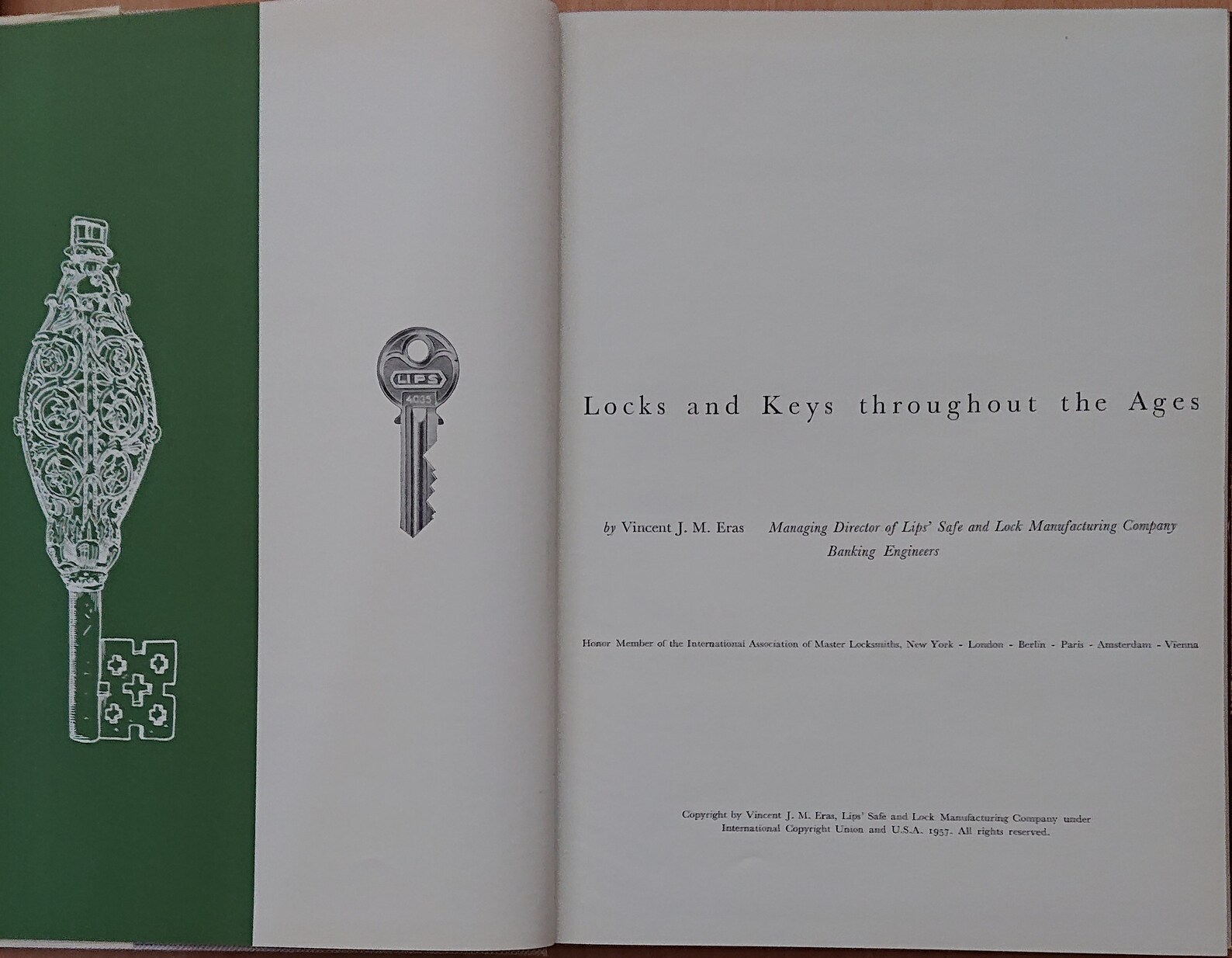 Locks & Keys Throughout the Ages Vincent Eras 1957, First Edition Etsy