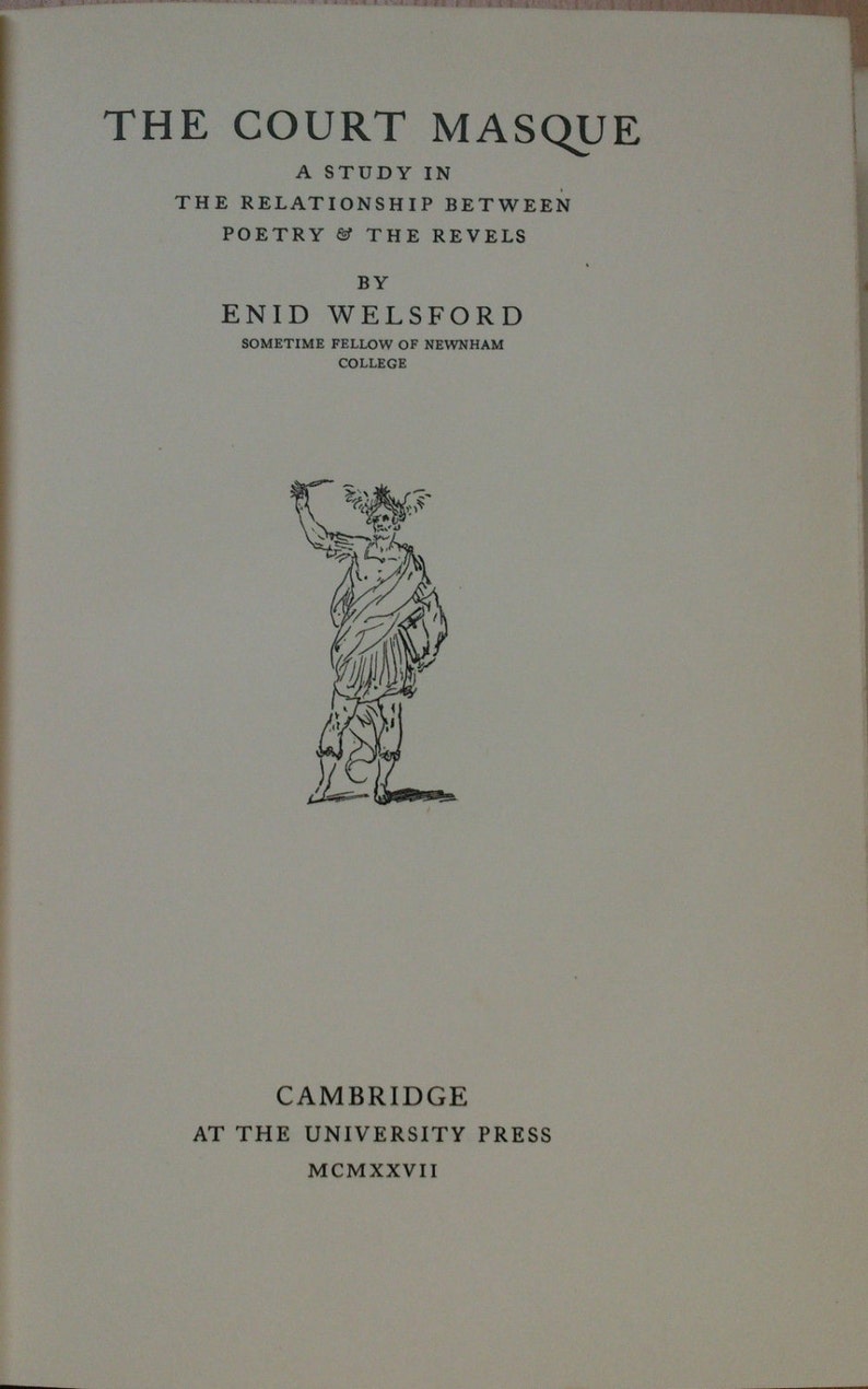 Enid welsford essay court masque image