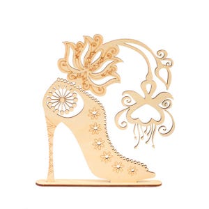 Amazing Jewelry Organizer, Jewelry Stand, Earring Holder, High-heels, Shoes Wooden Gift Plywood Wood Plans for Laser CNC Cutting Cut Model
