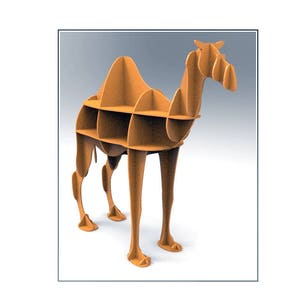 Cammello scaffale piani per Laser CNC taglio legno regalo compensato legno taglio modello dxf cdr SVG Files per il taglio Laser CNC