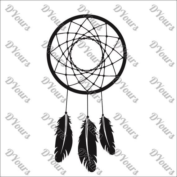 dreamcatcher template svg cdr ai pdf files instand etsy