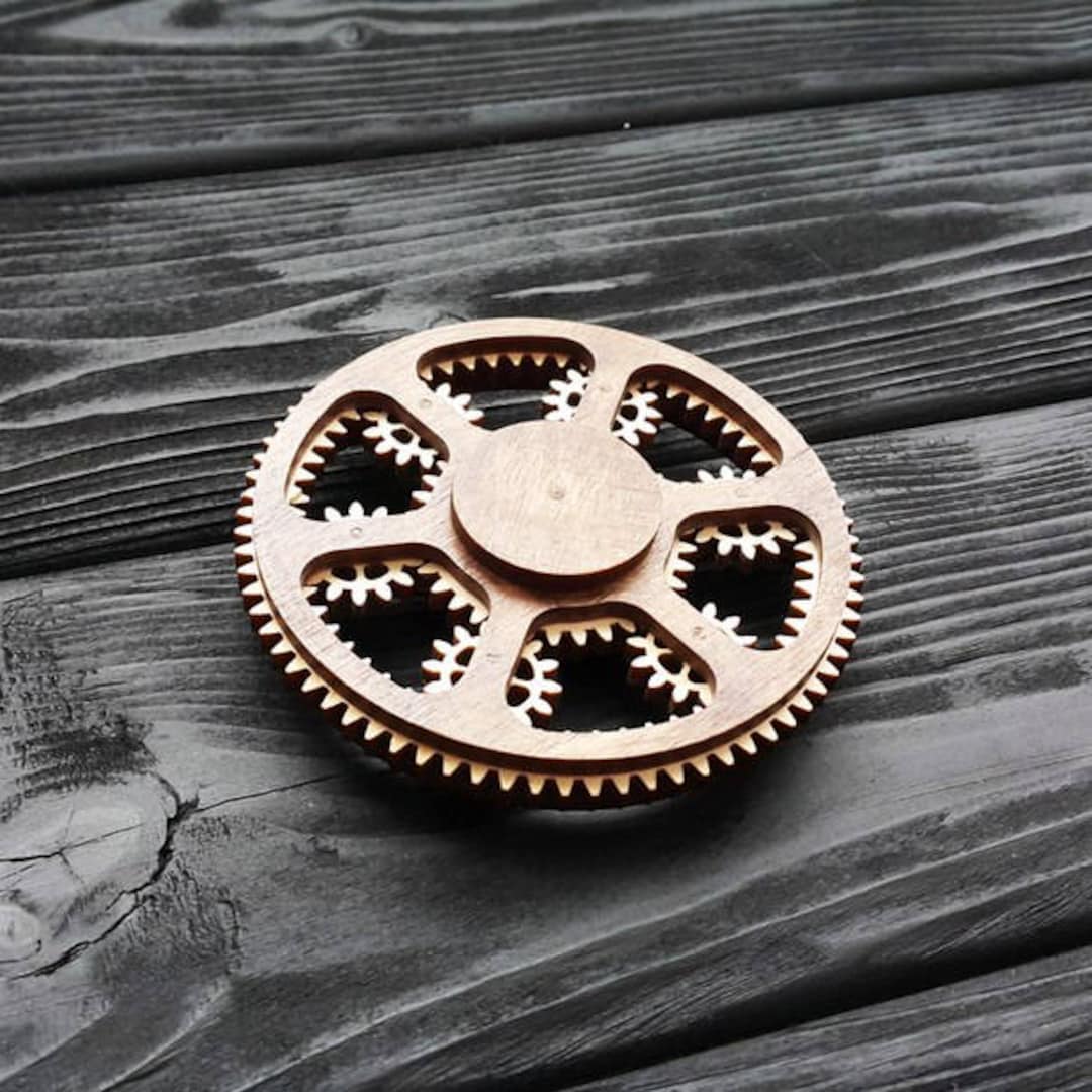 Planetary Gear Fidget Spinner Plans for Laser CNC Cutting Wooden Gift Plywood Wood Cut Model dxf cdr SVG Files for CNC Laser Cutting Etsy France