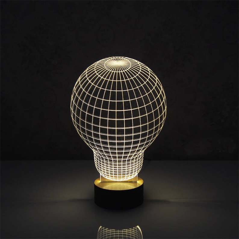 Download Light Bulb 3D Lamp Vector Model svg cdr pdf dxf files | Etsy