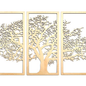 Large Tree of Life Wall Art Vector Model - svg cdr pdf dxf files - Instant Download Files for Laser Cutting Printing CNC Engraving Clipart