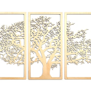 Large Tree of Life Wall Art Vector Model - svg cdr pdf dxf files - Instant Download Files for Laser Cutting Printing CNC Engraving Clipart