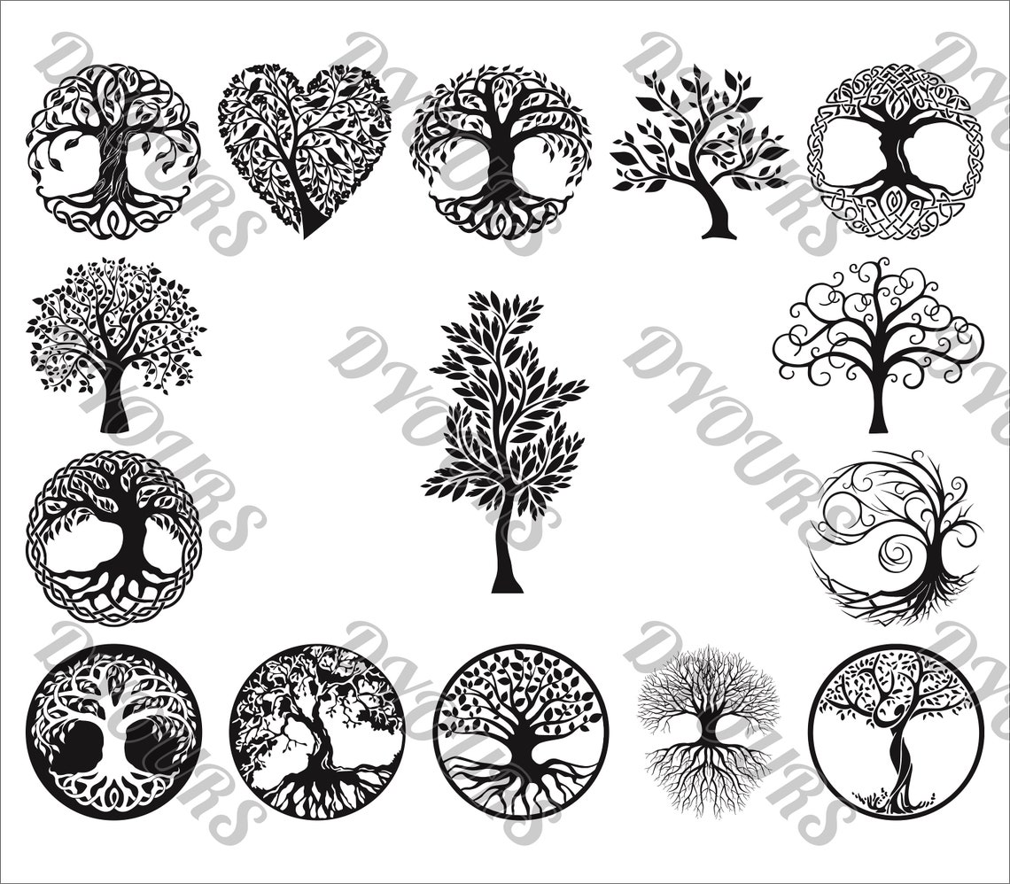 Tree of Life Wall Art Floral Pattern Trees Tracery Wall Art Etsy
