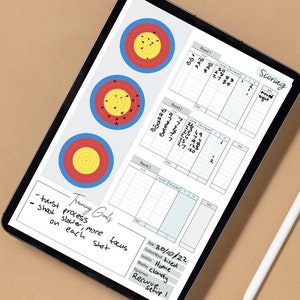 Archery Progress tracker, Target plotter, Digital Product, Print at Home