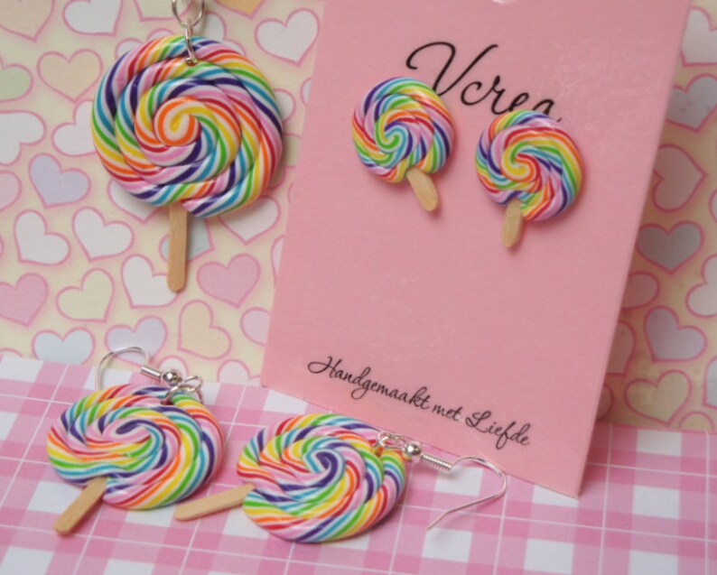 Rainbow Lollipop Jewelry Set
