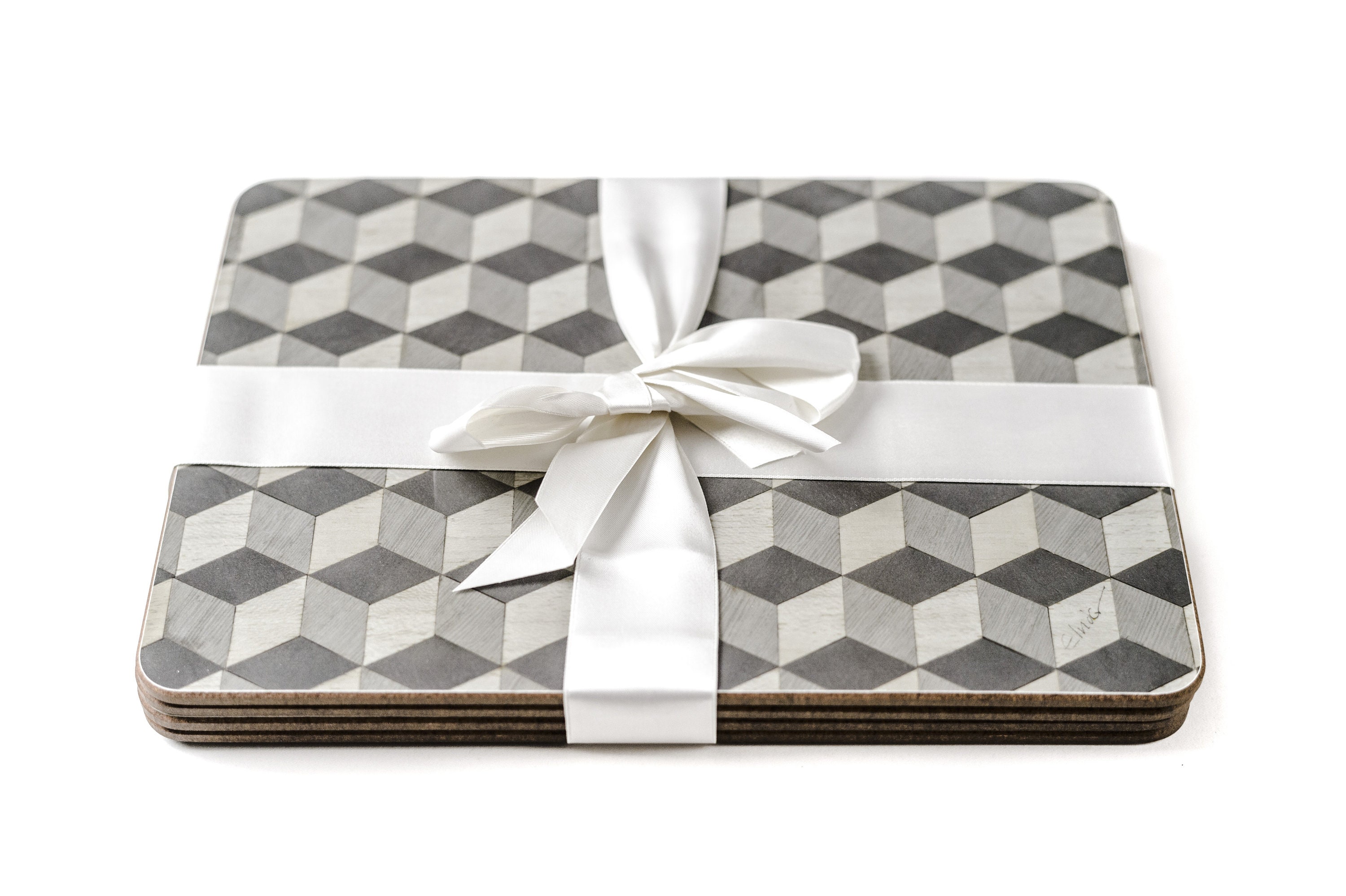 6 Table mat and Coaster Set Melamine Heat resistant 160 Luxe Etsy