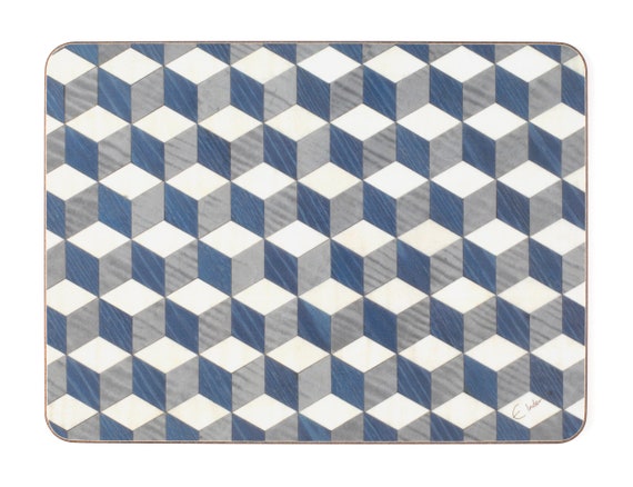 Large Placemats Set Of 4 Blue Moon From The Capri Range Heat Etsy