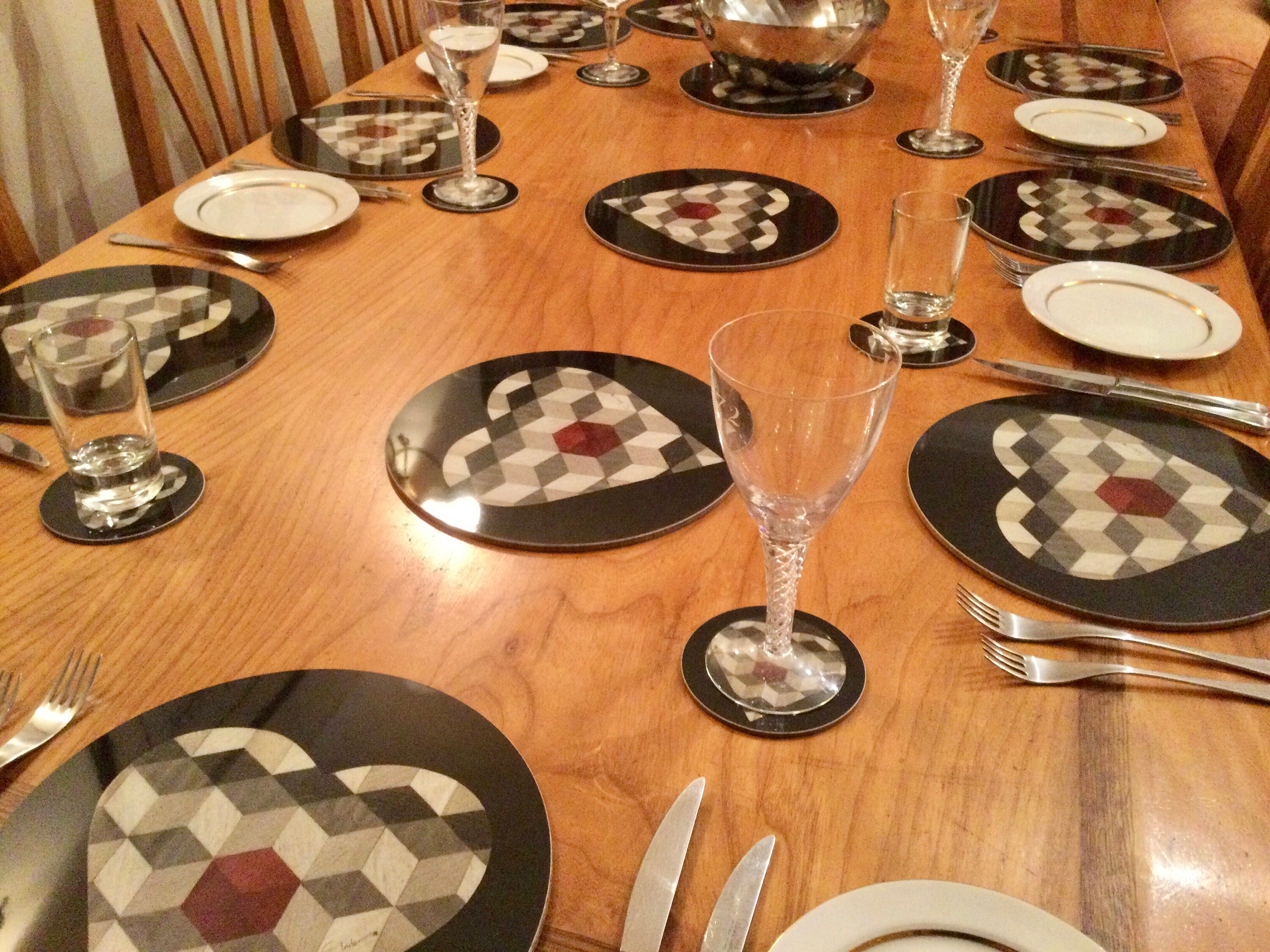 6 Luxurious placemats of the highest quality. Art deco style. Etsy