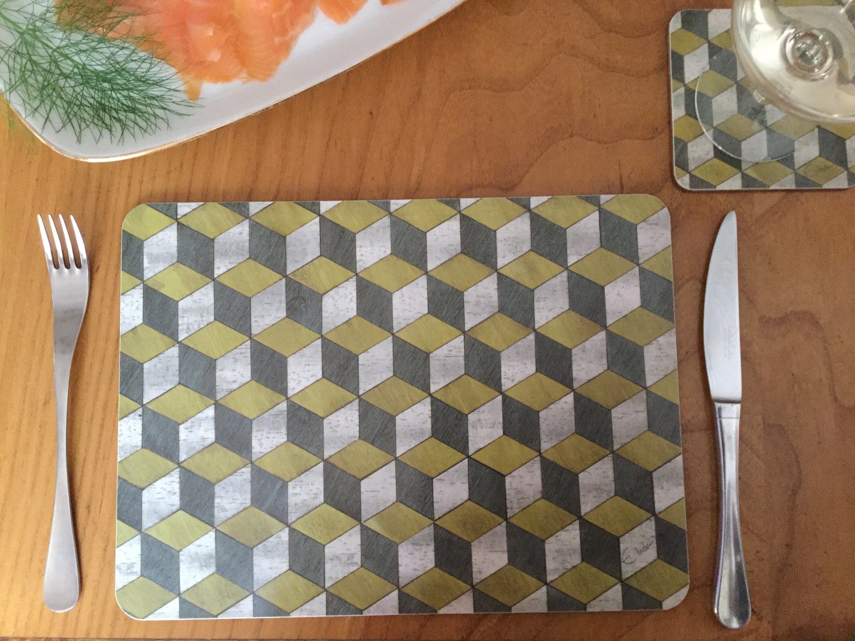Retro placemats of the highest quality. Mid Century style. Etsy