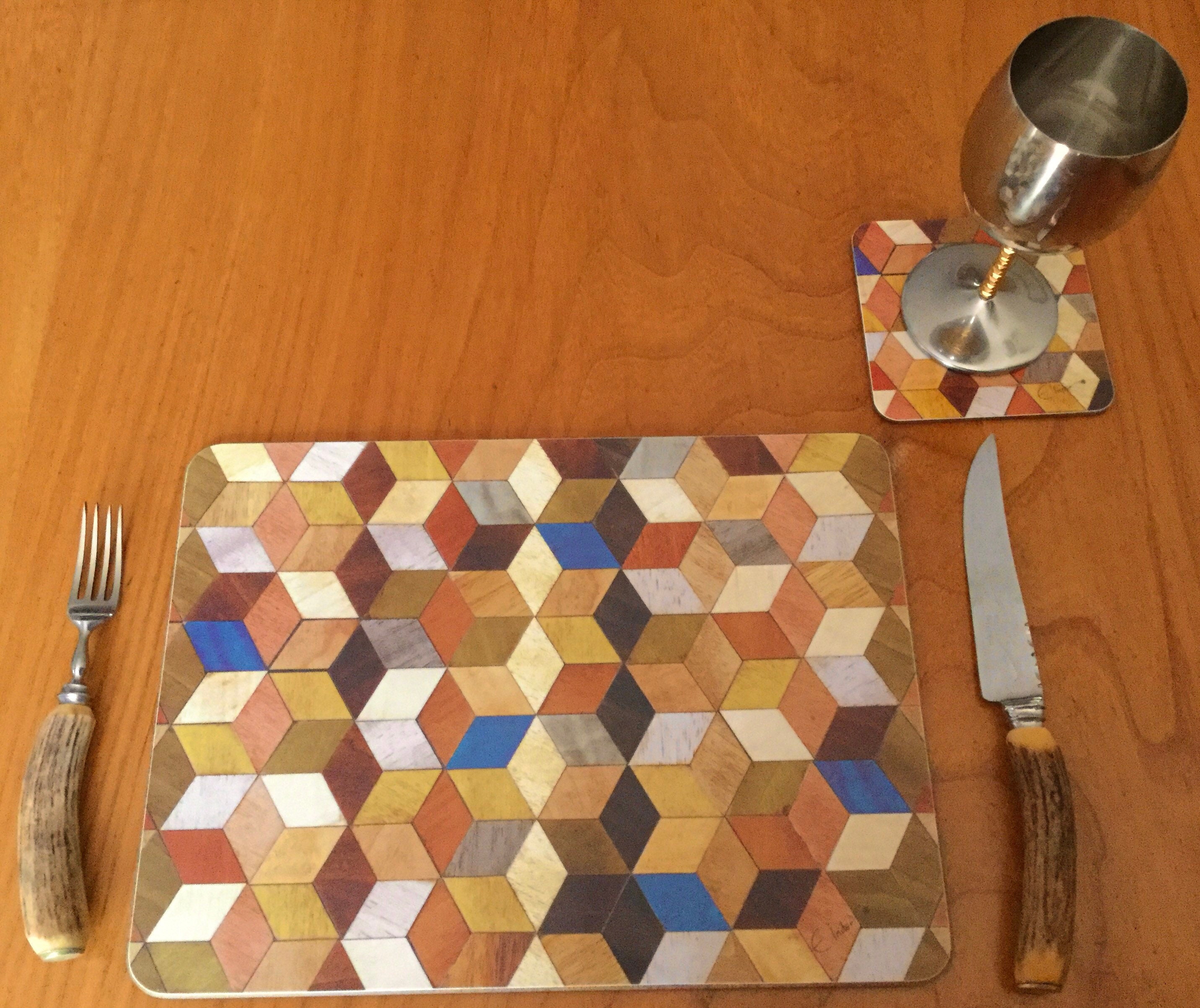 6 Placemats Set in Rich Earthy Shades From the LEO Range. Etsy UK