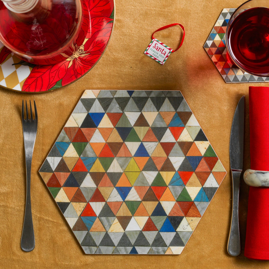 Beautiful Small Hexagonal Placemats of the Highest Quality. Etsy UK