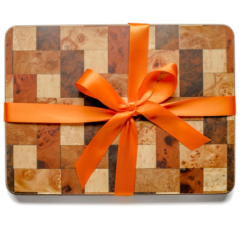 6 Large Luxury Place Mats Set Exotic Burr Range Melamine Etsy