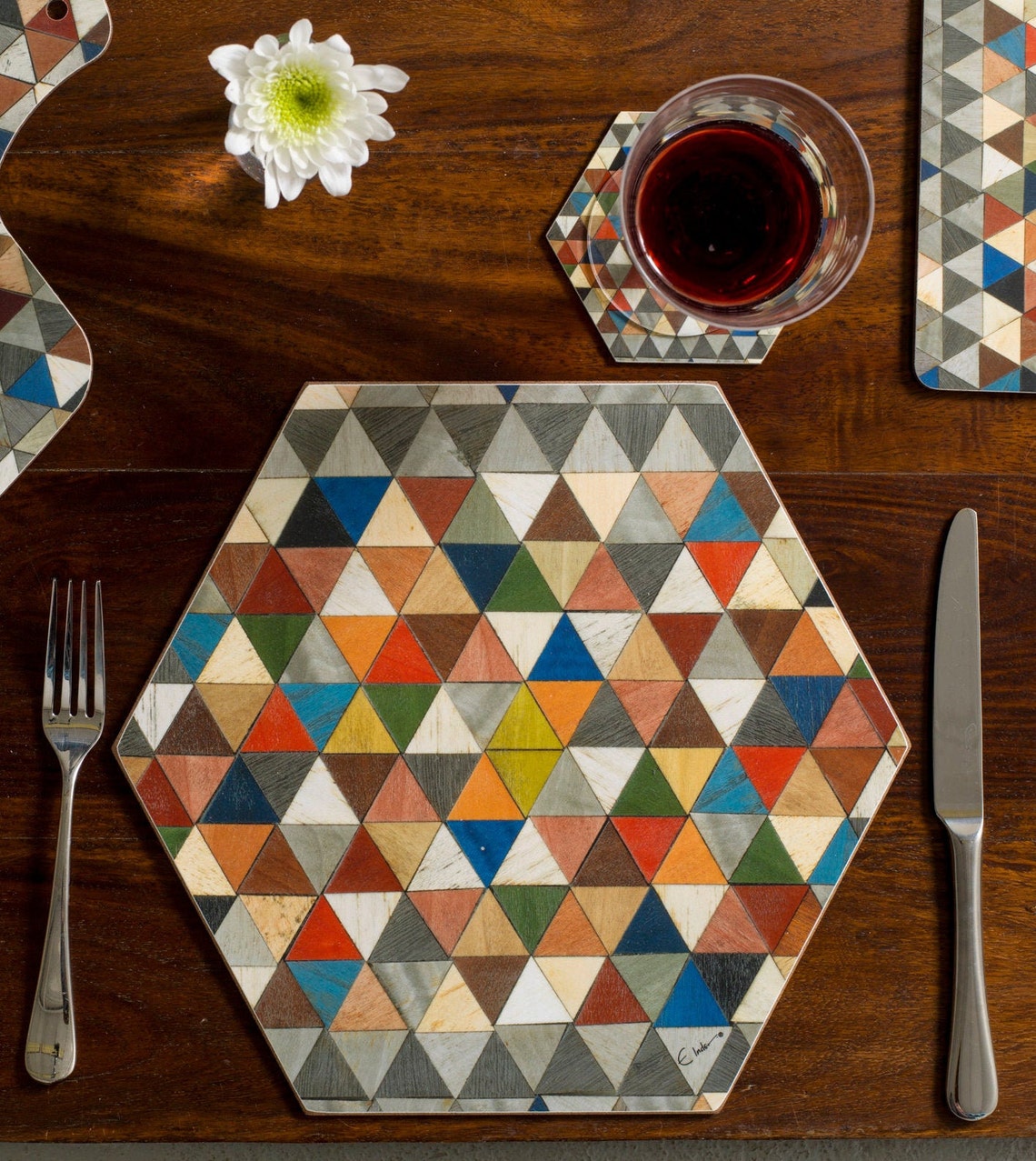 8 Beautiful Placemats and coasters set of the highest quality. Etsy