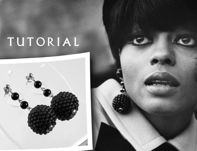 Beaded Bead Tutorial Earring Weaving Beading Pattern Etsy