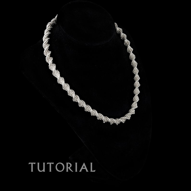 Beading Tutorial Pattern Necklace Seed Bead Herringbone Spiral Etsy