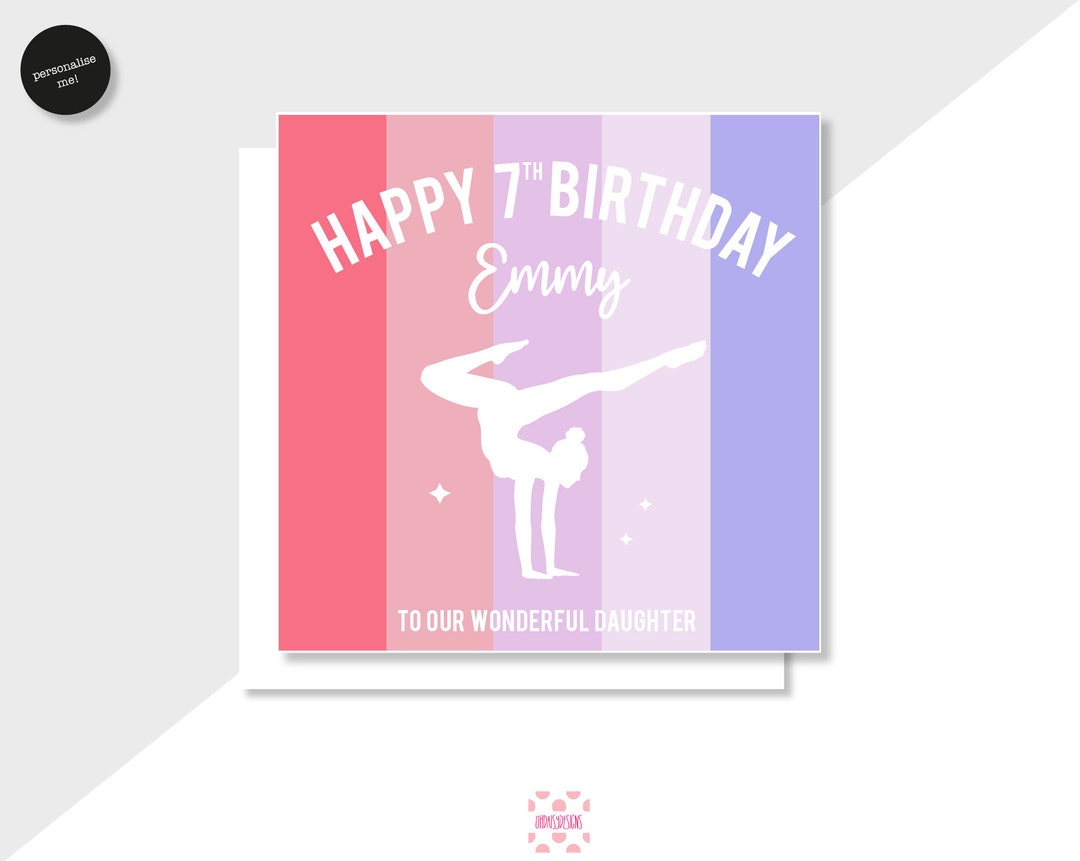 Sport Birthday Cards For Women Girls - Gymnastics Girls In Sport - Foto 6
