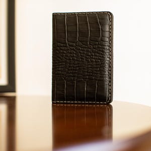 Cartera de cuero para pasaporte, regalo del Día del Padre, cartera personalizada para hombre, cartera de viaje de cuero, porta pasaporte de cuero, regalo de viaje
