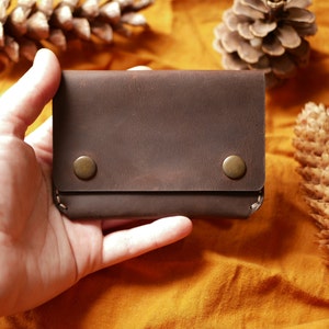 Porta carte in pelle, Portafoglio sottile in pelle, Portafoglio compatto, Portafoglio minimalista, Regalo per uomo, Portafoglio per carte di credito, Portafoglio unisex, Regalo per lui