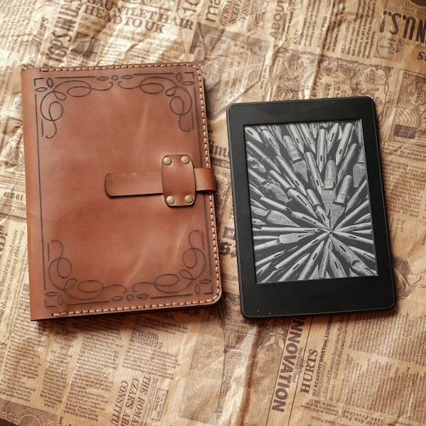 Leather Kindle Signature Case Cover Etsy