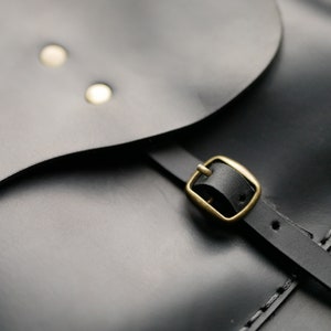 Black Leather Bag, Womens Leather Round Bag, Leather Shoulder Bag ...