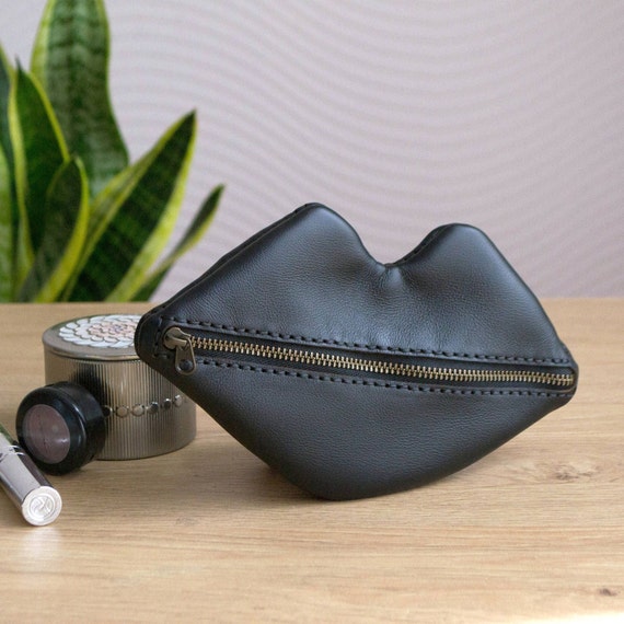 Leather makeup pouch hotsell