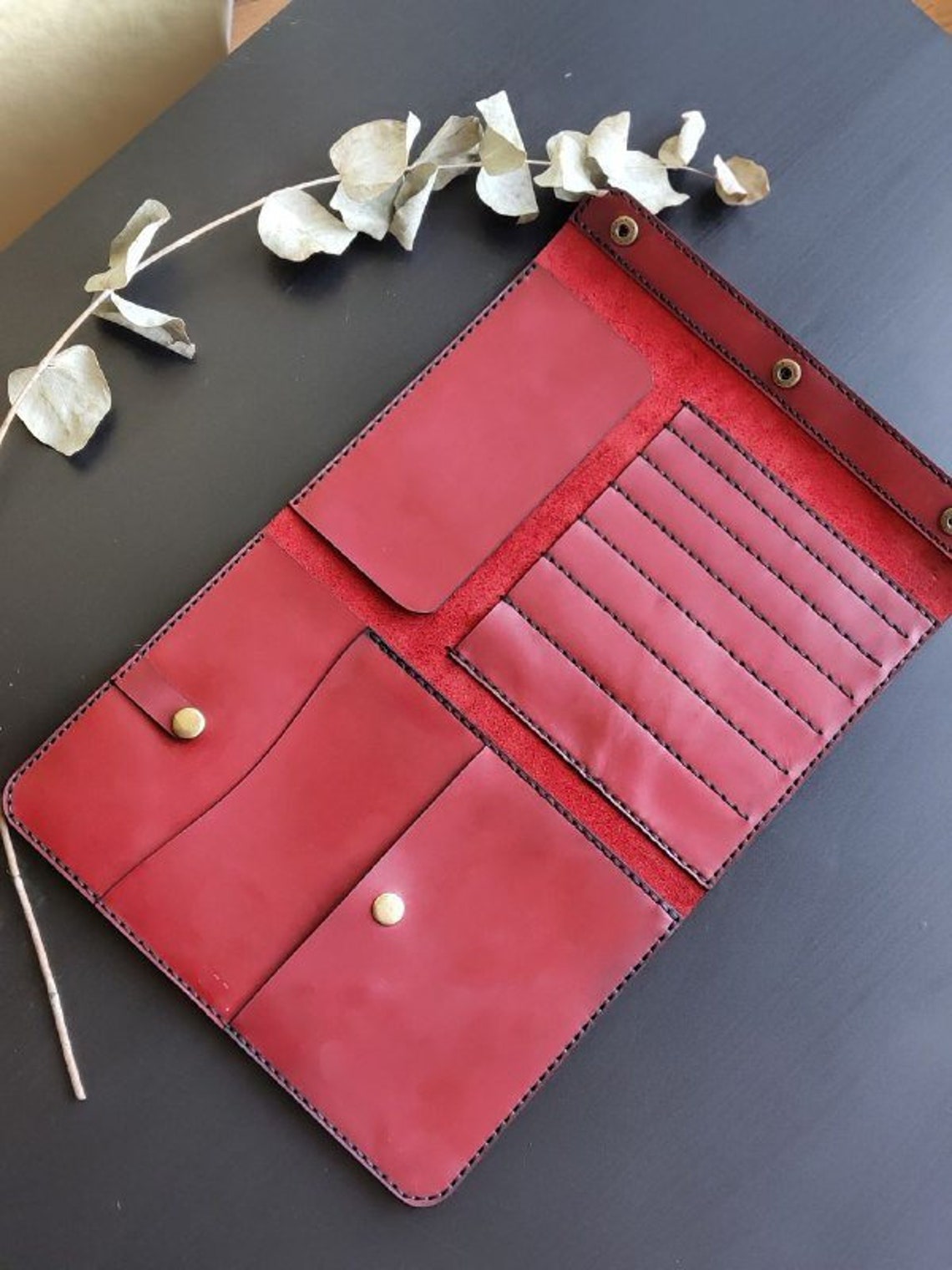 Leather needle case Handmade Knitting Needle Organizer Knit Etsy