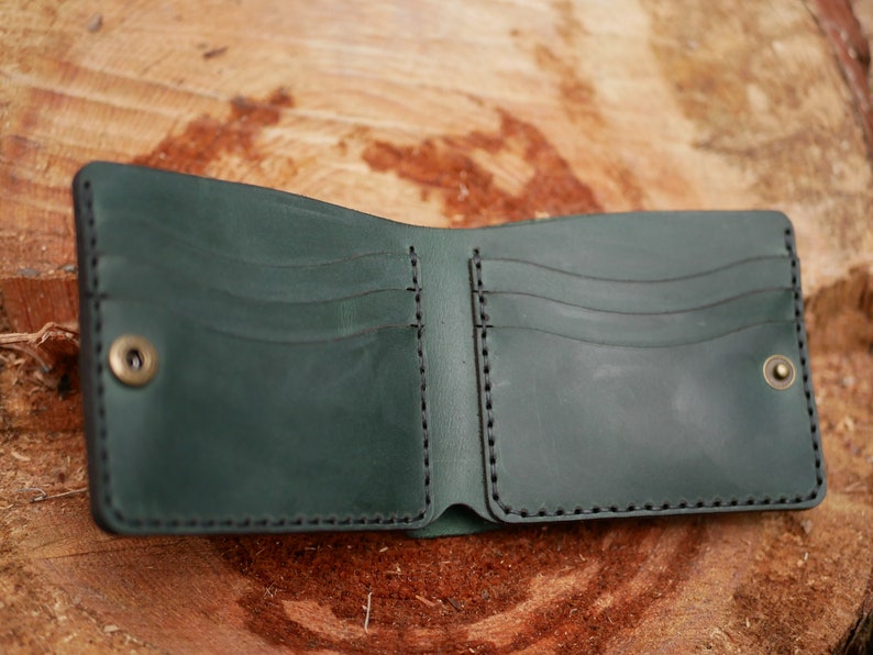 Leather Wallet Thin Leather Wallet Woman Personalized Etsy - image 0