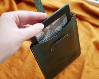 Funda de cuero para Kindle Paperwhite: cubierta tipo folio hecha a mano