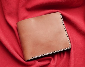 Cartera plegable para hombre, Cartera minimalista, Cartera de cuero para hombre, Cartera de cuero personalizada, Tarjetero, Regalo para papá, hermano, esposo