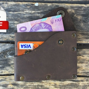 Patrones de billeteras de cuero, patrones de billeteras minimalistas, patrones de billeteras, patrón de cuero, billetera para hombre en pdf