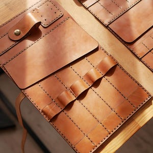 Leder Stricknadel Etui: Häkelnadel & Rundstricknadel Organizer