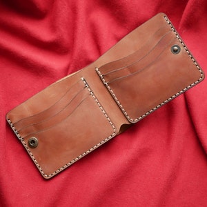 Portafoglio in pelle personalizzato da uomo, Portafoglio in pelle marrone, Portafoglio tascabile frontale, Portafoglio per papà, Portafoglio da donna piccolo, Portafoglio minimalista