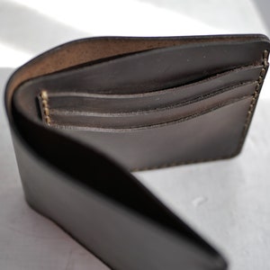 Cartera de cuero para hombre, Cartera fina personalizada, Cartera de cuero personalizada, Billetero para hombre, Cartera negra con ranuras para tarjetas imagen 5