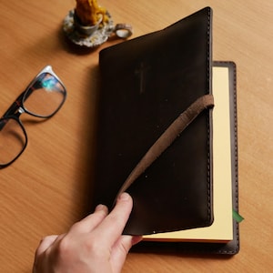 Leather Bible Cover, Personalized bible cover women, Bible accessories, Custom book cover, Christian gifts, Religious Gifts
