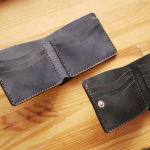 Portafoglio in pelle, portafoglio in pelle nera, portafoglio sottile personalizzato, portafoglio in pelle da uomo, portamonete, portafoglio da uomo, portacarte in pelle