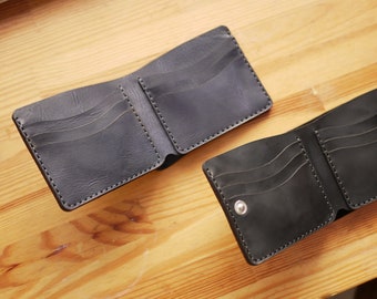 Cartera de piel, cartera de piel negra, cartera fina personalizada, cartera de piel hombre, monedero, billetera hombre, tarjetero de piel