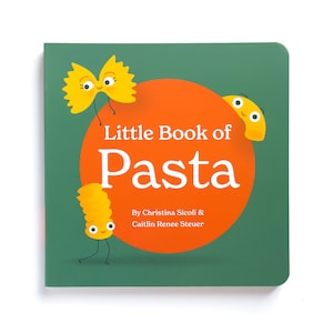 Kleines Buch der Pasta Erkundung italienischer Nudelformen Lesen Fun Facts & Phonics Tafelbuch für Babys (0-12 Monate) und Kleinkinder im Alter von 1-4 Jahren