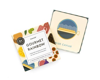 Gourmet Rainbow Art Cards Sensory Learning Toys Exploring Color and Fancy Foods Baby Speech Development Babies 6-12M Toddlers 1-4