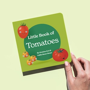 Little Book of Tomatoes, Clever Board Book, Foodie Baby Shower Gift, Unique New Baby Present for New Parents, Gender Neutral Nursery Book