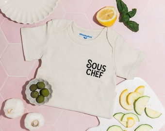 Sous Chef Baby Bodysuit: Organic Cotton Foodie Onesie for Newborns