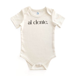 Al Dente Italian Pasta Lovers & Foodie Baby Shower Gift, Cute Infant Jumper, Gender Neutral Kid, Toddler, Modern Youth T-Shirt image 2