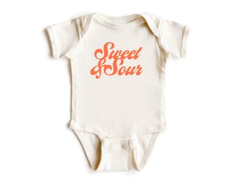 Aigre-doux | Body en coton à manches courtes pour baby shower Liste de cadeaux pour bébé